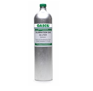 GASCO 421: 100 PPM Carbon Monoxide 50% LEL Methane 25 PPM Hydrogen Sulfide 18% Oxygen in Nitrogen 58 Liter Cylinder