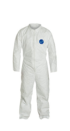 DuPont™ Tyvek® 400 Coverall, Collar, Open Wrists and Ankles, Elastic Waist, White. (TY120SWH)