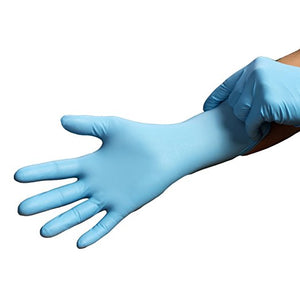 Economy Blue Medical Nitrile Exam Gloves with Textured Grip, Powder-Free, 9.5-Inch, 4mil