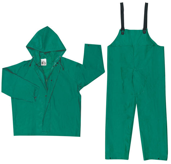 River City Dominator, 2 pc Suit, Jacket w/Inner Sleeve & Zipper Front, Bib Pants, Green