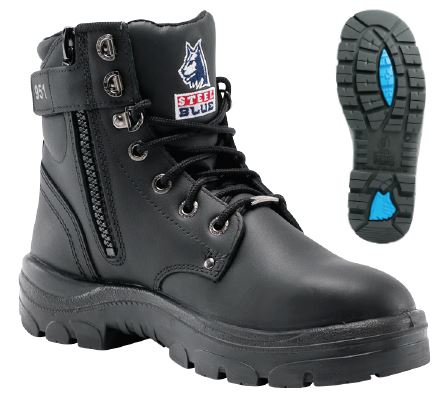 Steel Blue Argyle Zip, 6in Full Grain Leather Work Boot, Steel Toe, Pa –  Petro Marine, Division of A&M Industrial